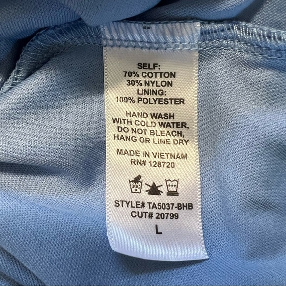 Alya Lace Tank Top Periwinkle Blue Lined Button Back Closure Sleeveless Top L - Picture 9 of 14